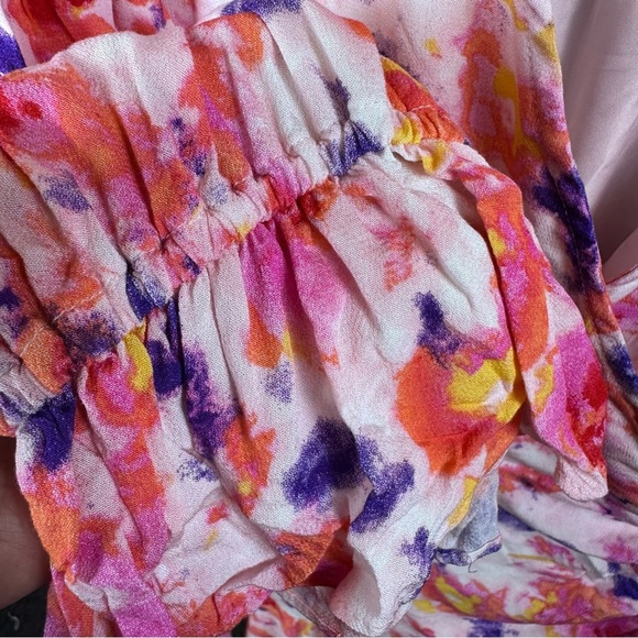 Betsey Johnson Pink and Purple Ruched Wrap Dress - Picture 6 of 9